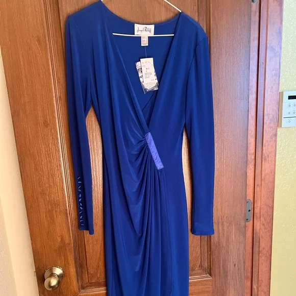 joseph ribkoff blue dress Joseph Ribkoff Blue/Vanilla Floral Dress  Modern Dress